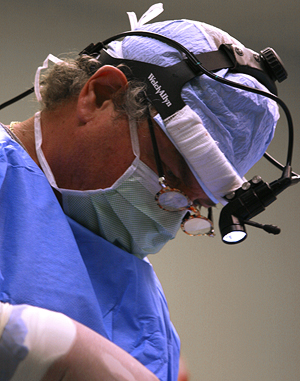 Dr Johan Brahme performing surgery at LJCSC